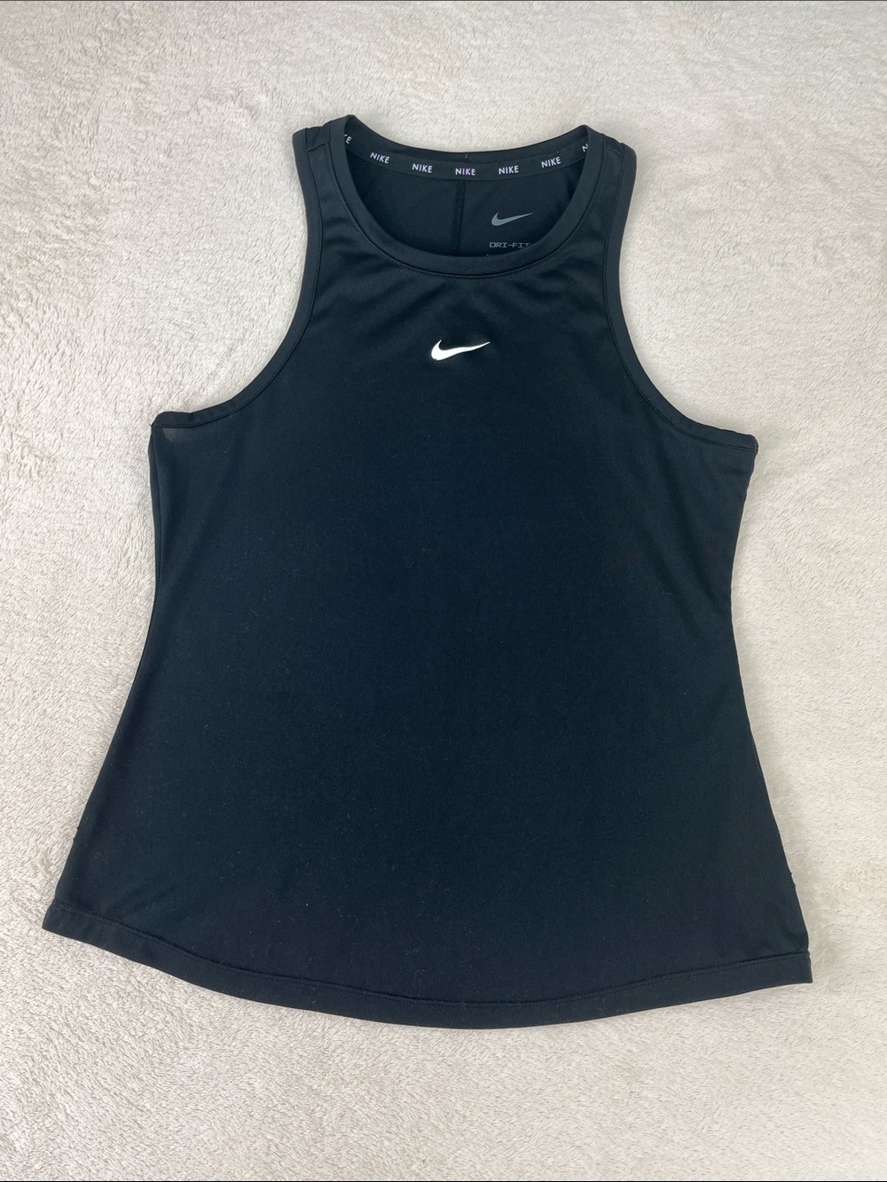 Nike Black Dri-FIT Tank with White Swoosh